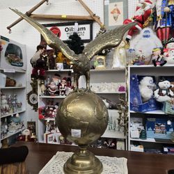 Huge BRASS Eagle on The World 