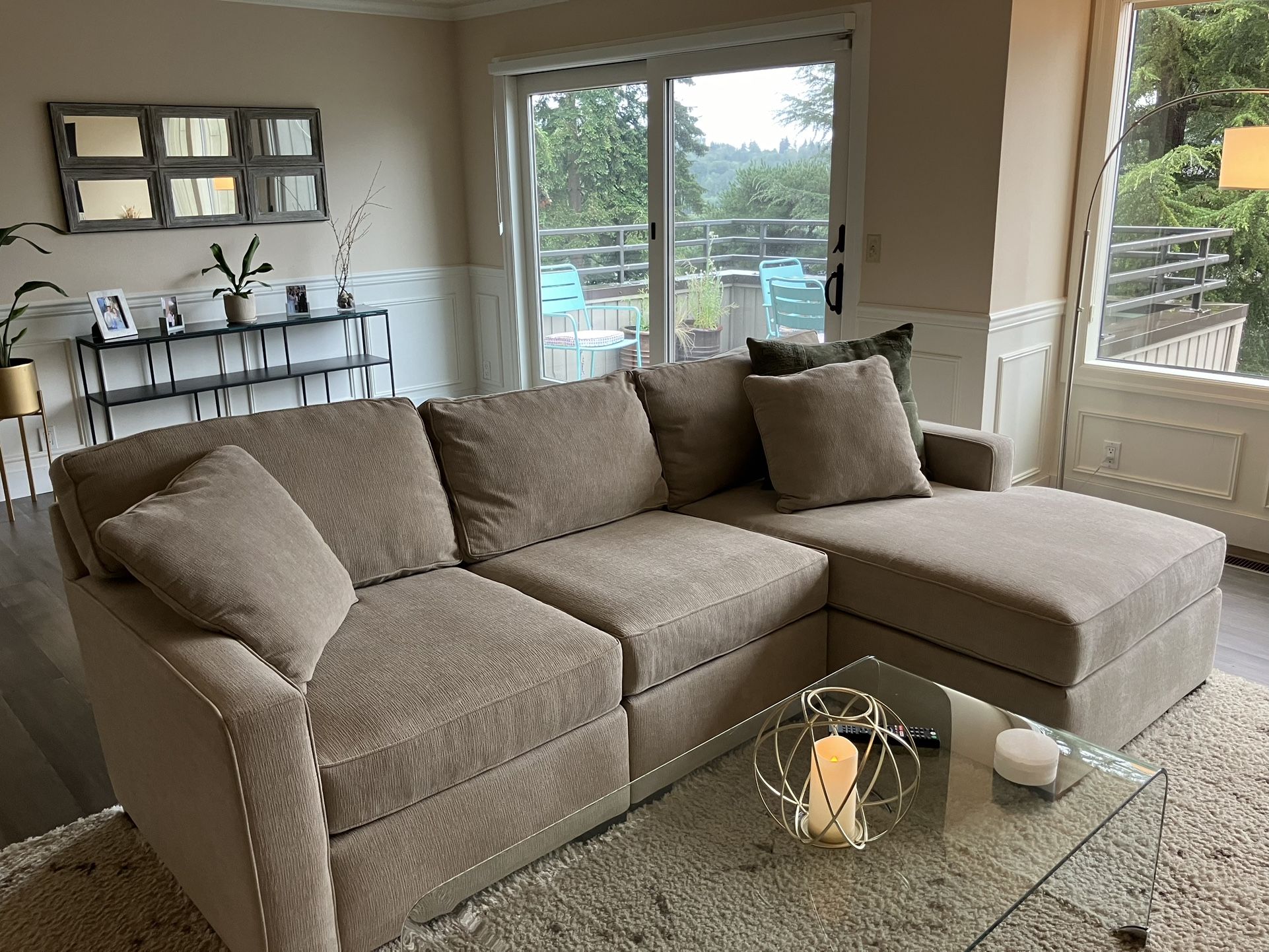 Macy’s Radley 3-Piece Fabric Chaise Sectional Sofa < 1 year old!