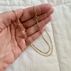Real 14K Gold Curb Link Chain Necklace – Solid & Shiny