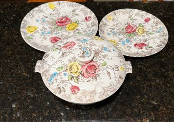 Rose vine Nasco Vintage Japan China Dishes
