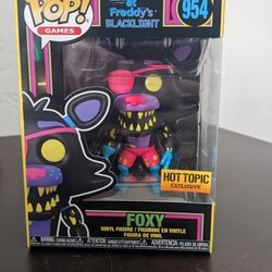 FNAF Five Nights At Freddy's Foxy Blacklight Funko Hot Topic Exclusive