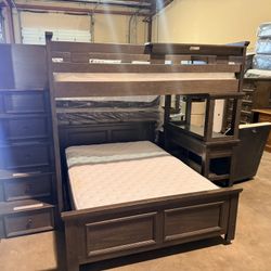 Bunk Bed Twin & Full With Mattress Incluide 