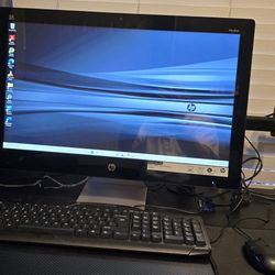 HP  DeskTop 🖥  Pavillion  23-Q112 - 2.9GHz.  CPU/12.0GB. RAM/1.0TB  HDD., Windows  11, AMD  A8 , DVD-RW,  WebCam,  Good Work ✔️