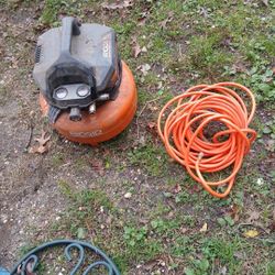 rigid air compressor+ hose
