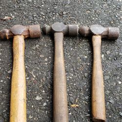 Three Ball Peen pean hammer wood handle will separate 