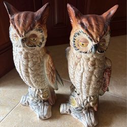 2 Ceramic Owls made in Japan