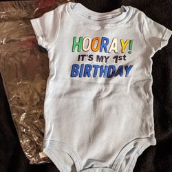 12 Months "It's My Birthday"  Carter's Onesie/Bodysuit