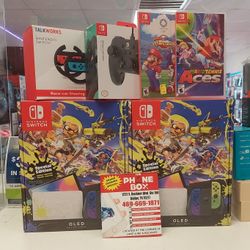 New OLED Nintendo Switch Spacial Edition With Extra Controller And Free Games Available With $29 Down 