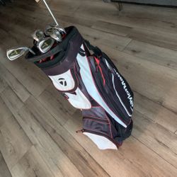 Zevo golf clubs, Taylormade golf bag