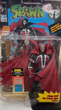 1994 Spawn action figure flying cape Sealed
