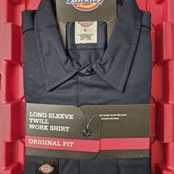 Dickies Large Twill Long Sleeve Work Shirt