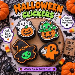 🎃 Halloween Clickers – Cute 3D Printed Fidget Clickers 👻