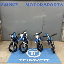 Brand New 2025 Torrot electric dirt bikes. 