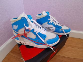 Air Jordan 1 Retro High Off-White, University blue,  US M 7