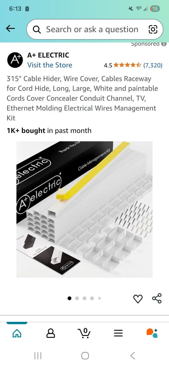 Electrical Cord Covers In White