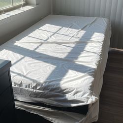 Lucid 8inch Twin Medium Firm Memory Foam Mattress With Bed Frame