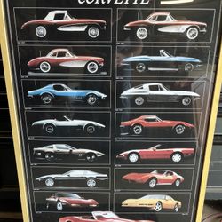 Framed Corvette Poster 