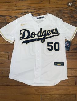 Los Angeles Dodgers Mookie Betts #50 White And Gold Jersey 2025 World Series