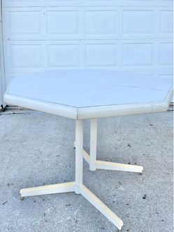 White Octagonal Table
