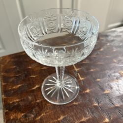 6 JR RIEDEL CRYSTAL SAN MICHELE CUT 5 1/4" CHAMPAGNE / TALL SHERBET GLASSES 5.25