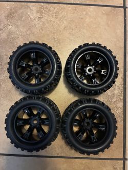 RC Monster Truck Wheels and Tires Set of 4