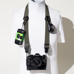 Camera Strap Neck Peak Design Anchors Quick Release Army Green Dual Adjustable 30-50" + D-Rings