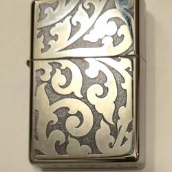 Filigree Zippo Lighter With Arc Lighter Insert