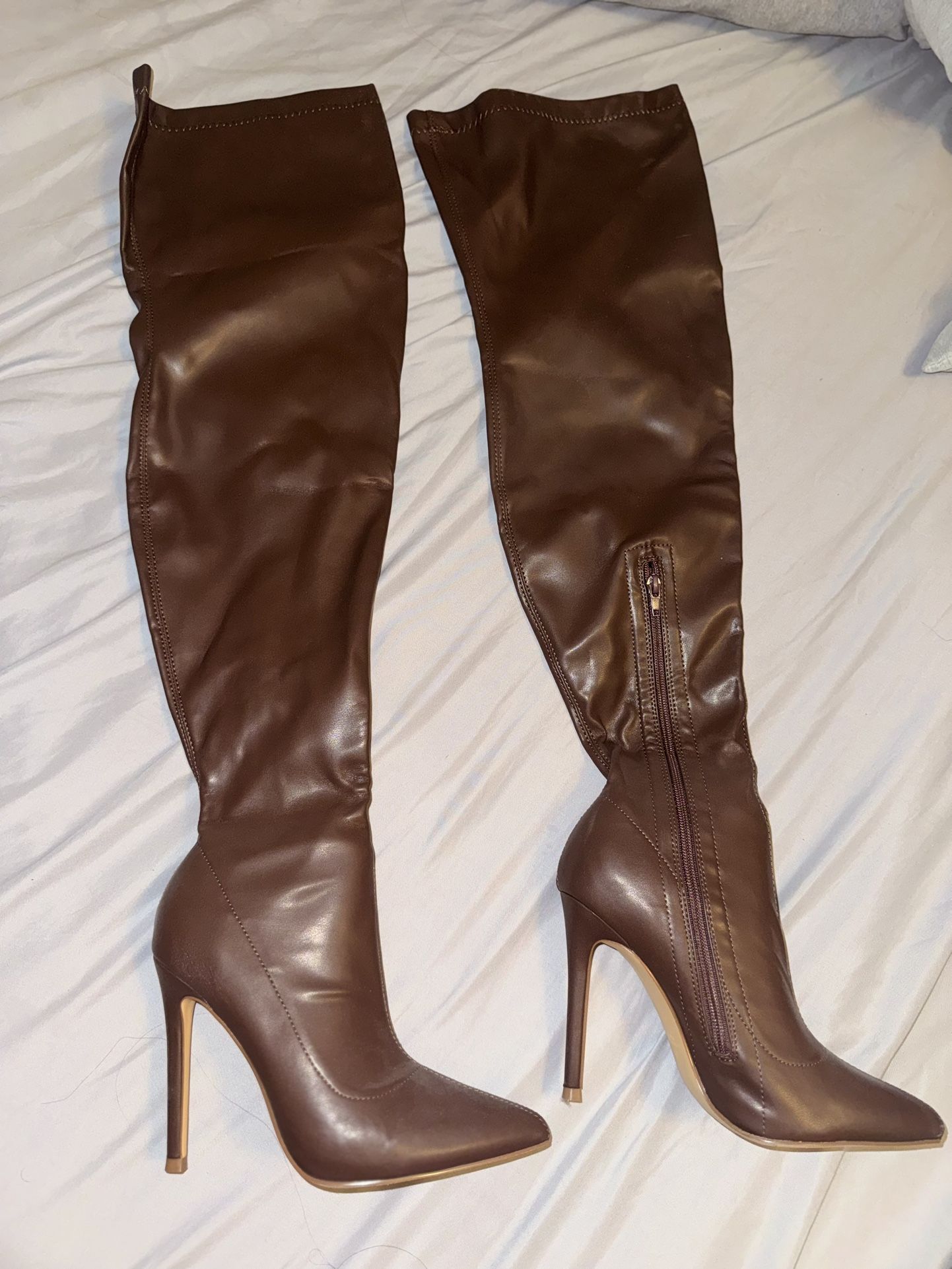 Over The Knee Brown Boots
