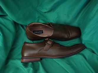 Men's Zriang Brown Single Monk Strap Dress Shoes size12