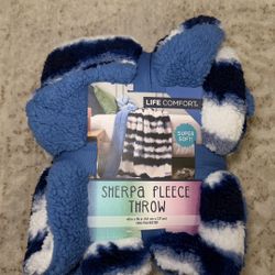 New Kids Tie-Dye Sherpa Fleece Throw 40 X 50”