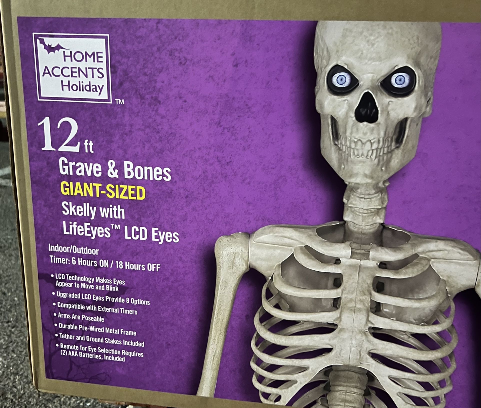 12Ft Giant Skeleton LCD Eyes
