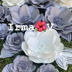 Flores decorativas de papel todos los colores