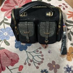Black Purse Pockets Sparkles Rienda