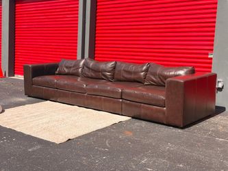 Modular Bernhardt Genuine Leather Sofa
