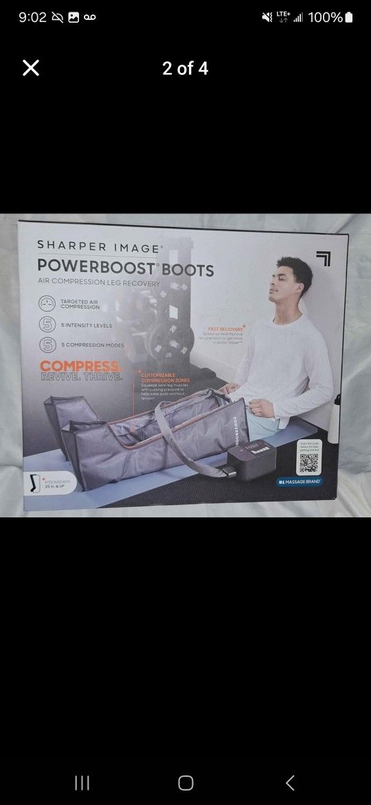 Sharper Image Sports Compression Boots. Brand New