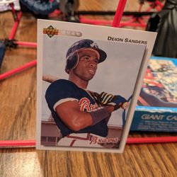 Deion Sanders Card Baseball