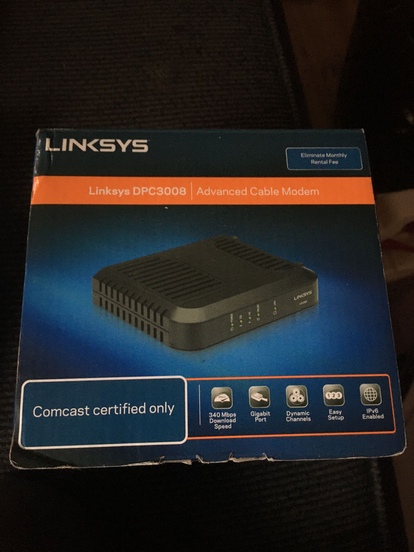 Linksys DPC3008 Comcast certified only