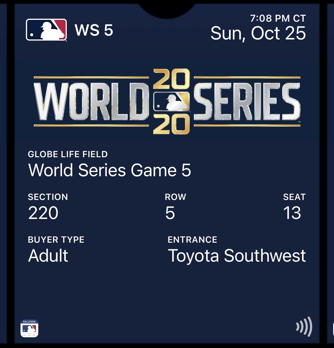 World Series Game 5 - 2 tickets