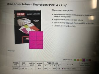 Stickers- Pink 4x2 1/2