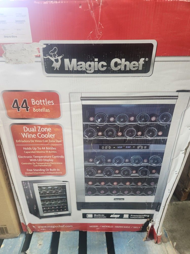 Magic Chef 44 Bottles Wine Cooler - Beverage Cooler