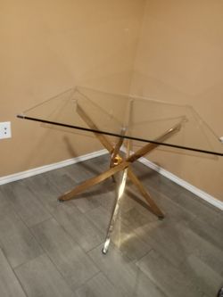 Glass dining table