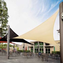 Royal Shade 31' x 31' x 31' Beige Triangle Sun Shade Sail Canopy Outdoor Patio Fabric Screen Awning RTAPT32-95% UV Block, Heavy Duty, New! Never Used!