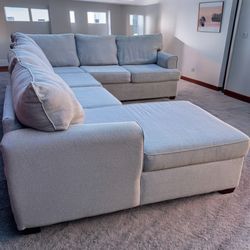 Blue Gray Sectional Couch - Delivery Available 