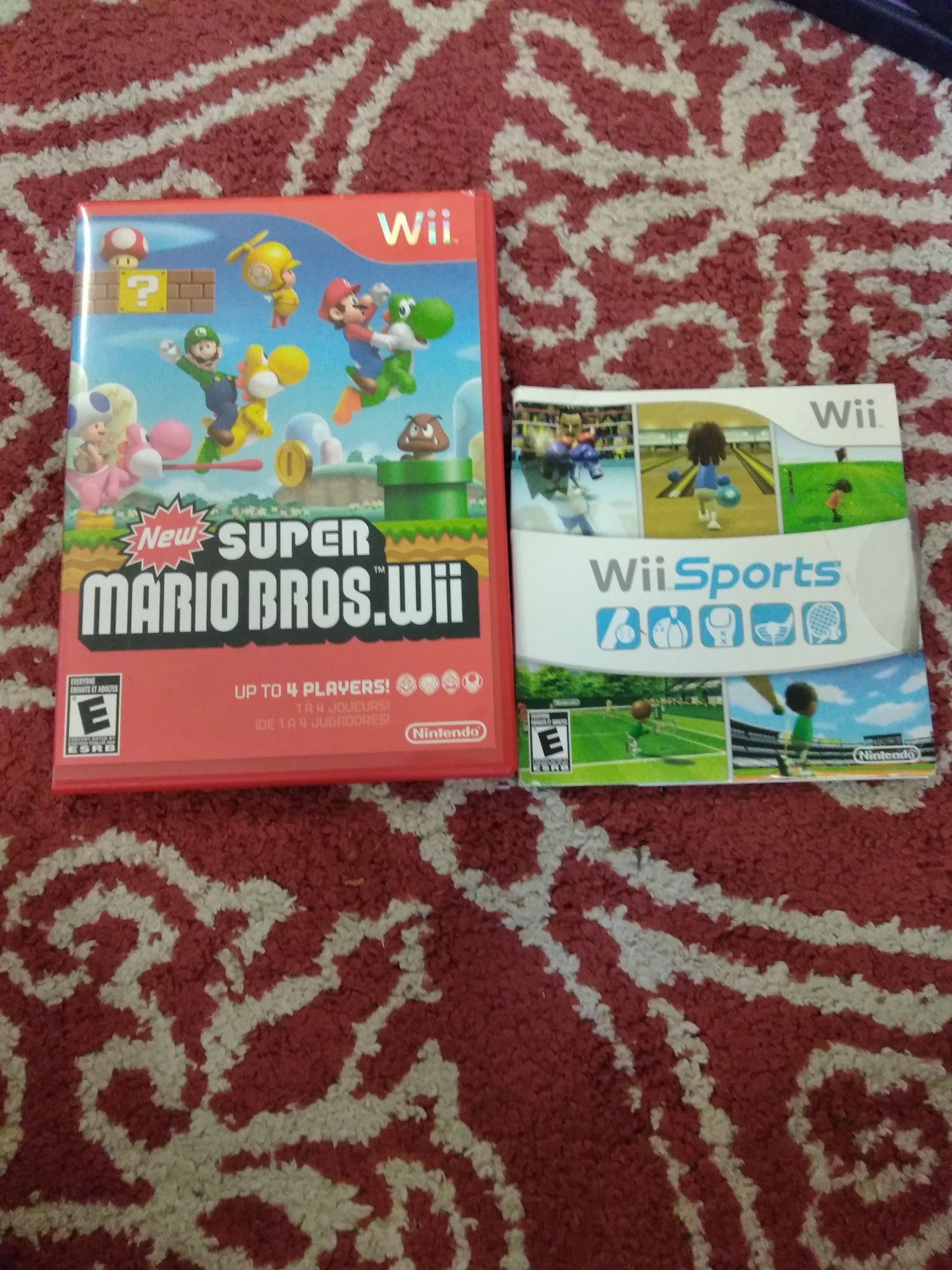 New super Mario Bros and Wii sports