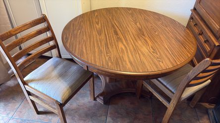 Round table and chairs