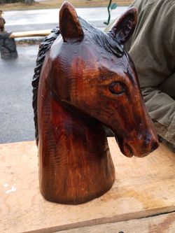 Horse Head Carving 
