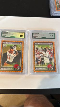 2025 Score Pumkin Cleveland Browns Rookies Shedeur Sanders & Harold Fannin Jr