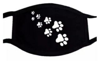 Facemask with Paw Prints (washable)