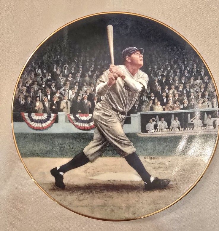 Babe Ruth Collectors Plate entitled “The Called Shot”