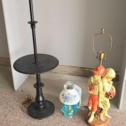 3 antique lamps